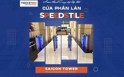 TECHPRO hoàn thành cung cấp lắp đặt cửa phân làn SpeedStile - Gunnebo tại Saigon Tower