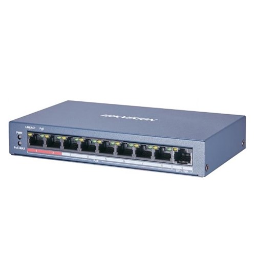 Switch PoE 8 cổng (1 cổng Uplink) Hikvision DS-3E0109P-E/M(B)