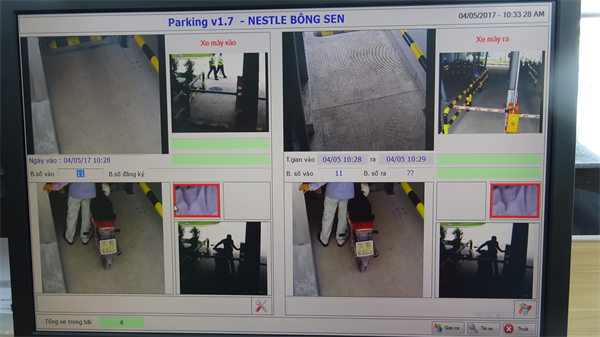 hệ thống bãi đỗ xe thông minh tại nhà máy Nestle Bông Sen